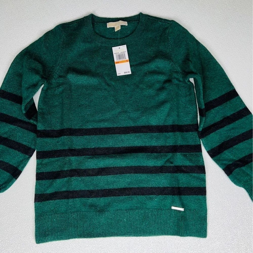 Michael Kors Womens Striped Pullover Sweater Green Size S NWT - Picture 5 of 11